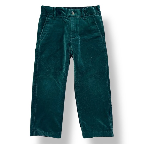 Janie & Jack | Pine Green Velvet Party Pant (4) 🌲 - Picture 1 of 5